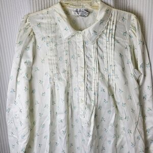 Miss Elaine Large VTG Nightie Gown Sleepwear Grandma Warmth PJs‎ Floral Winter